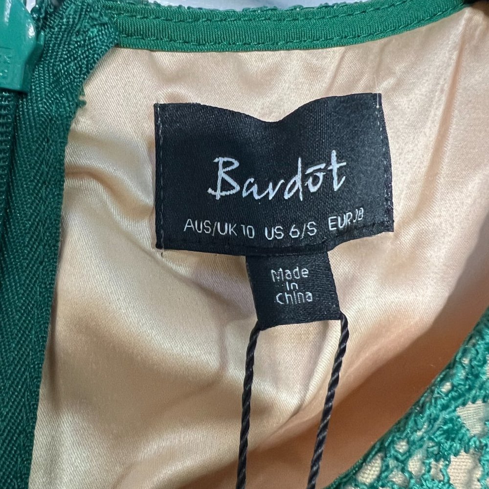 Bardot Green Lace Midi Dress - Picture 5 of 7